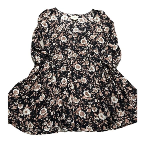 Denim & Supply Ralph Lauren Babydoll M Boho Festival Floral Goth Western Mini - Picture 1 of 8